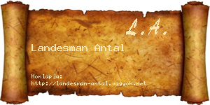 Landesman Antal névjegykártya
